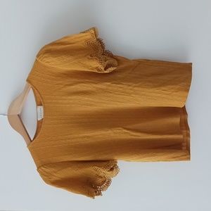 Sezane Clea Top in Golden Yellow